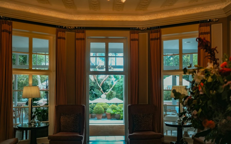 SSS Fortune Suites — hotel lobby with garden view